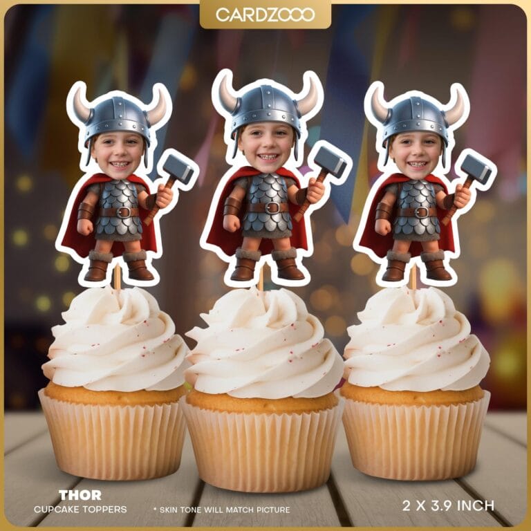 Thor Custom Face Cupcake Toppers