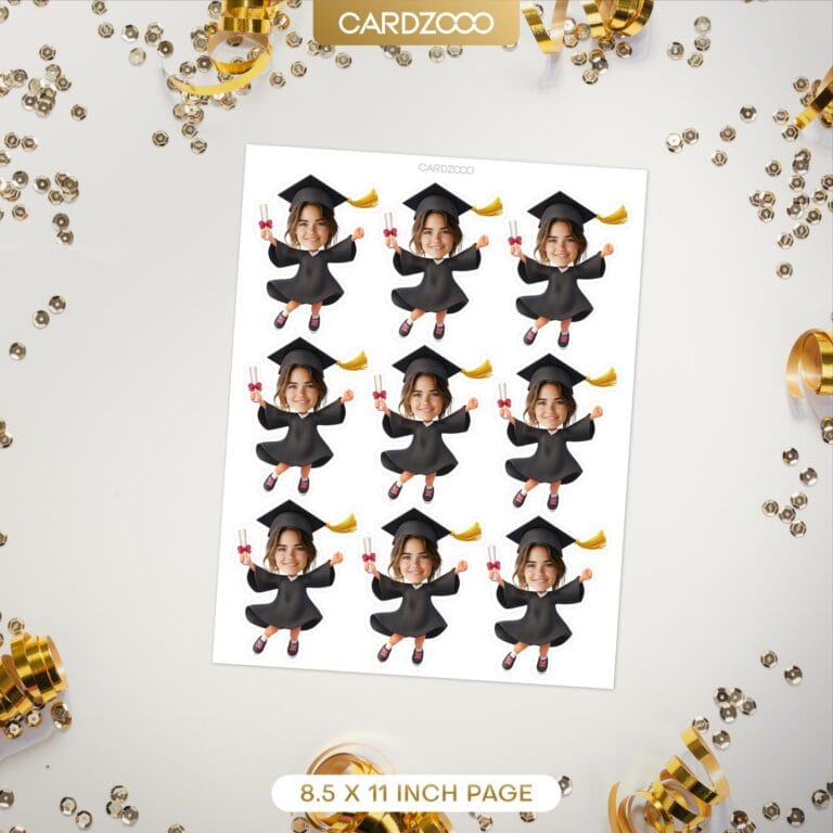 Graduation Custom Face Cupcake Toppers Girl Edition - Image 3