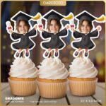Graduation Custom Face Cupcake Toppers Girl Edition