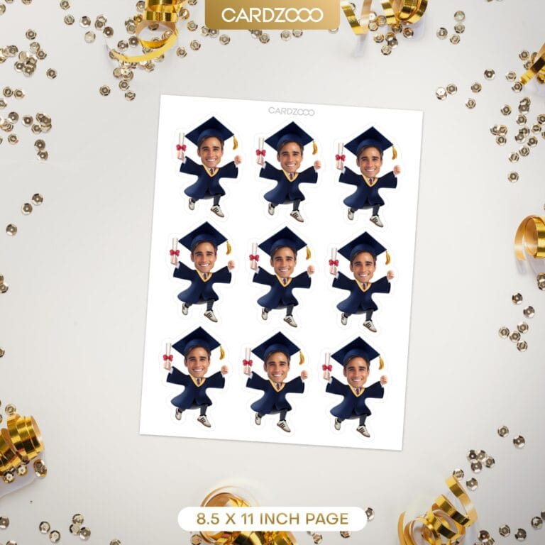 Graduation Face Cupcake Toppers - Image 3