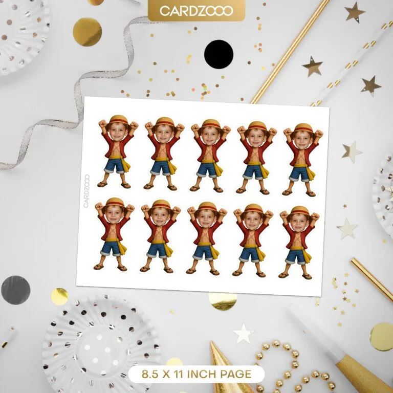 Luffy Custom Face Cupcake Toppers - Image 2