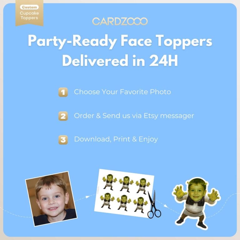 Shrek Custom Face Cupcake Toppers - Image 3