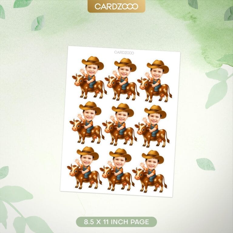 Custom Face Farmer Cupcake Toppers - Image 2