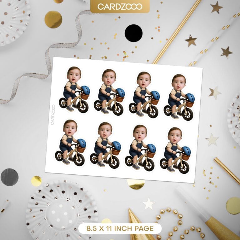Cyclist Personalized Face Cupcake Toppers - Image 2
