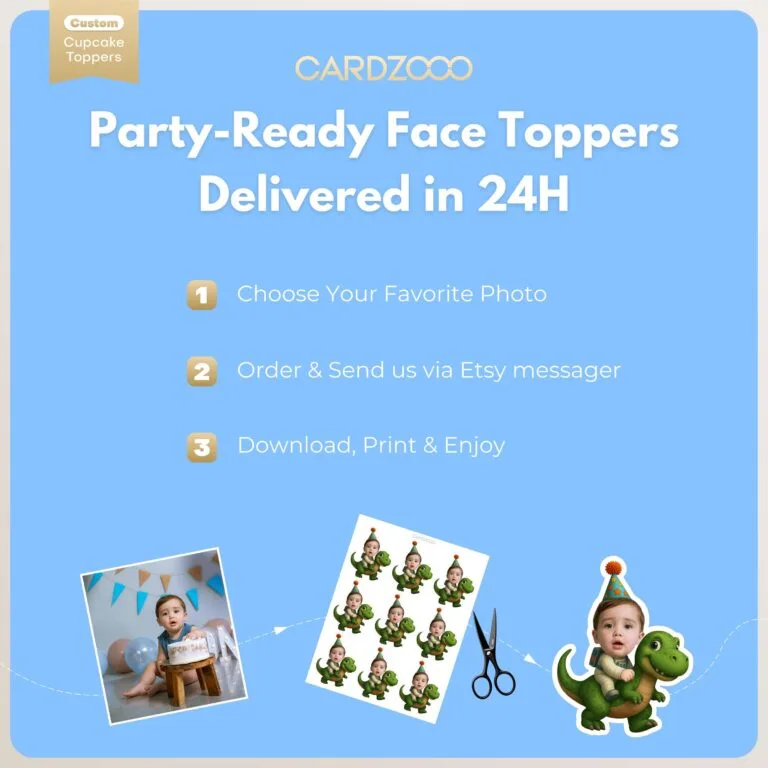 Dinosaur Rider Face Cupcake Toppers - Image 3