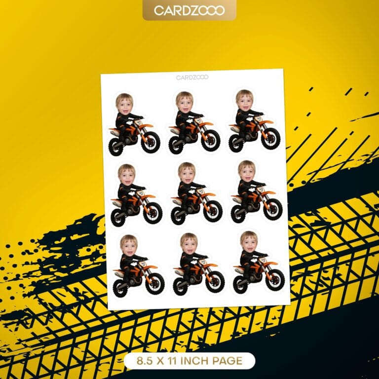 Dirt Bike Face Cupcake Toppers - Image 2
