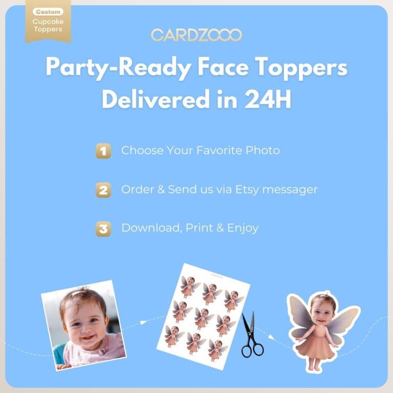 Fairy Personalized Face Cupcake Toppers - Image 3