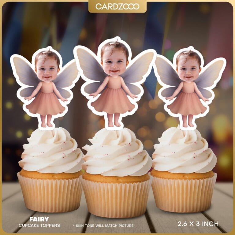 Fairy Personalized Face Cupcake Toppers