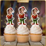 Grinch Custom Face Cupcake Toppers