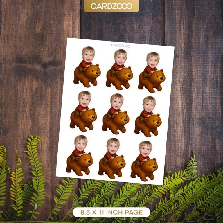Little Bear Custom Face Cupcake Toppers - Image 2