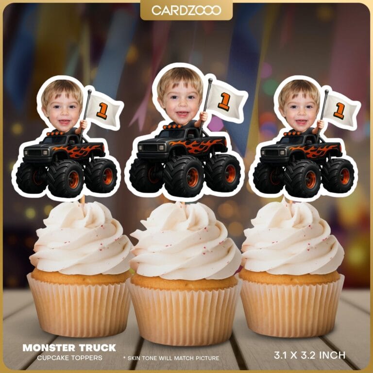 Monster Truck Custom Cupcake Toppers
