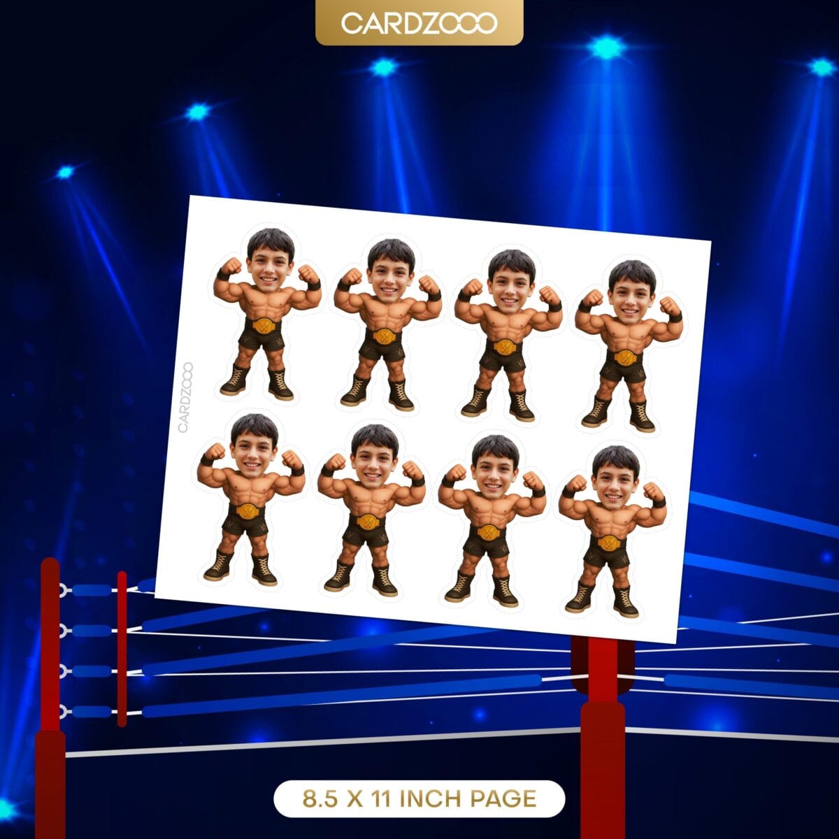 Wrestler Custom Face Cupcake Toppers - Image 2