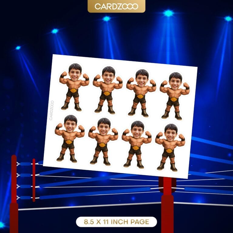 Wrestler Custom Face Cupcake Toppers - Image 2