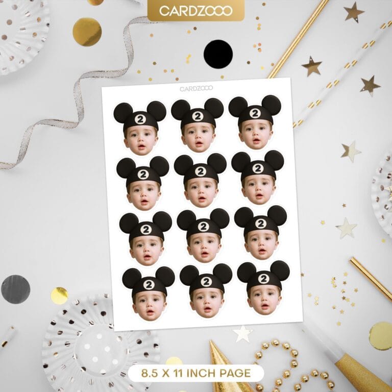 Mouse Ears Custom Face Cupcake Topper - Image 2