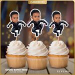 Comic Super Hero Custom Face Cupcake Toppers