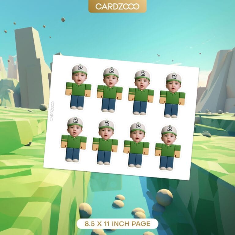 Brick Man Custom Face Cupcake Toppers - Image 2