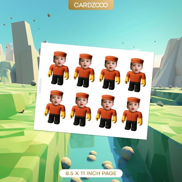 Classic Brick Avatar Custom Face Cupcake Toppers - Image 2