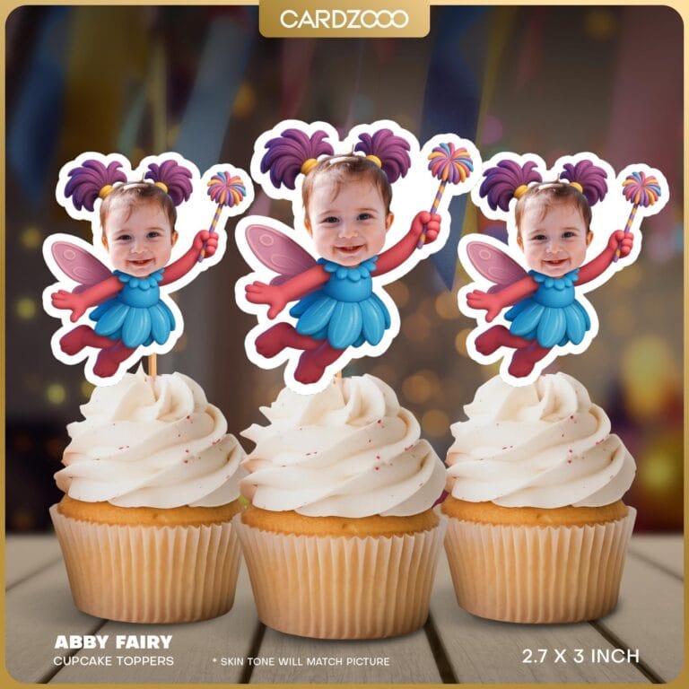 Abby Fairy Personalized Face Cupcake Toppers