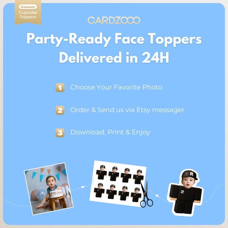 Brick R Cap Custom Face Cupcake Toppers - Image 3