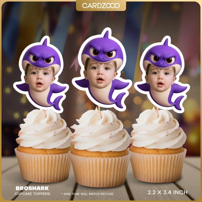 BroShark Custom Face Cupcake Toppers