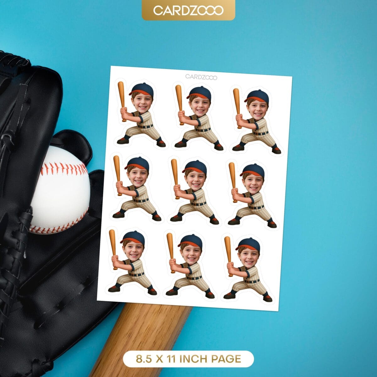 Baseball Personalized Face Cupcake Toppers - Image 2