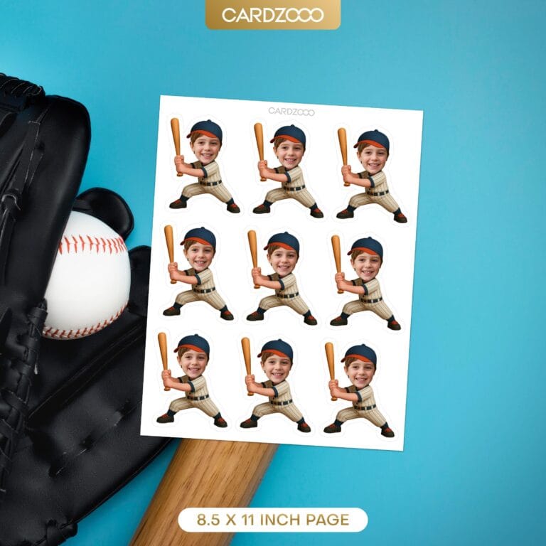 Baseball Personalized Face Cupcake Toppers - Image 2
