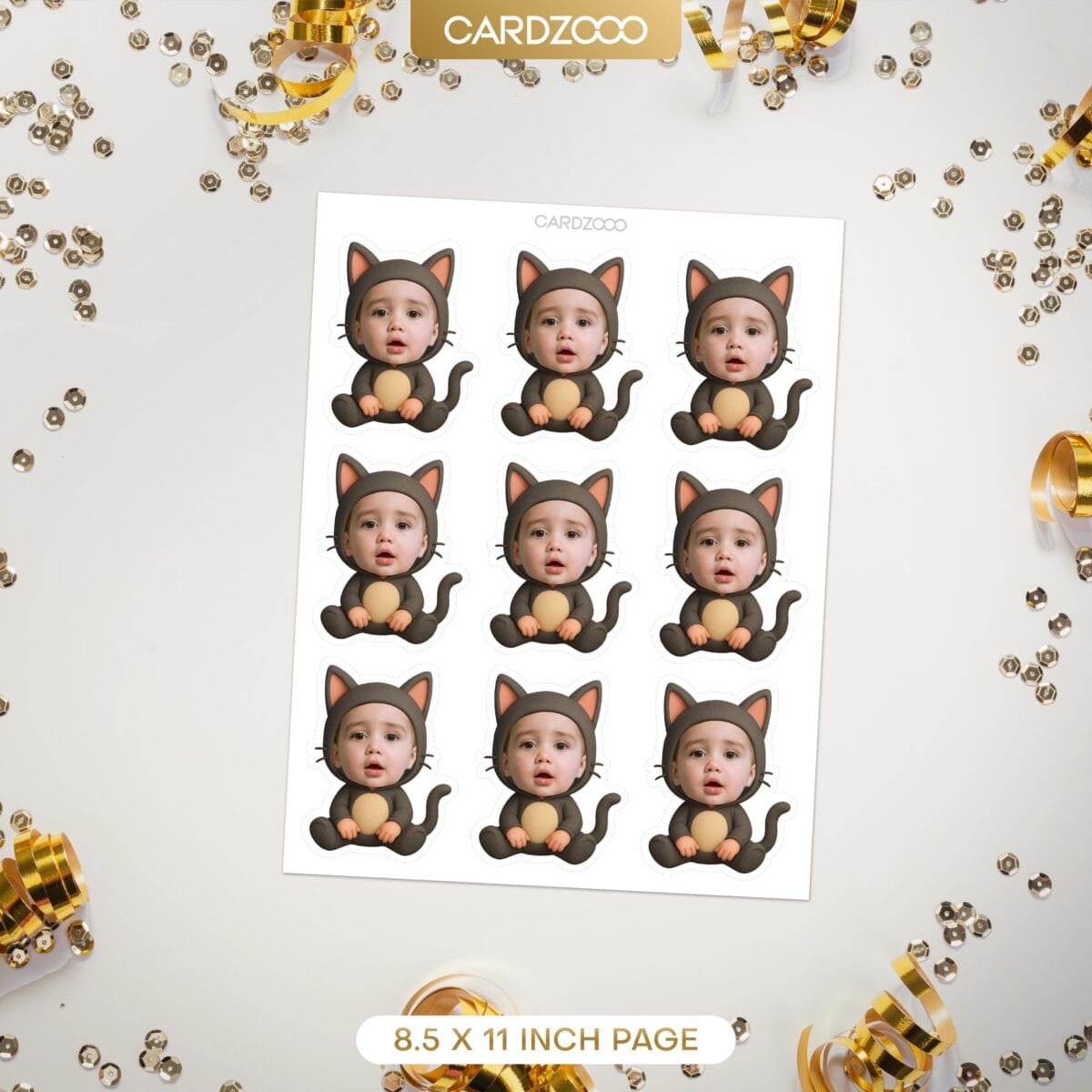 Cat Custom Face Cupcake Toppers - Image 2