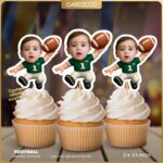 New York Jets Personalized Face Cupcake Toppers
