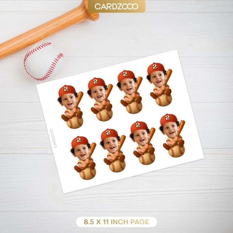 Baseball Custom Face Cupcake Toppers - Image 2