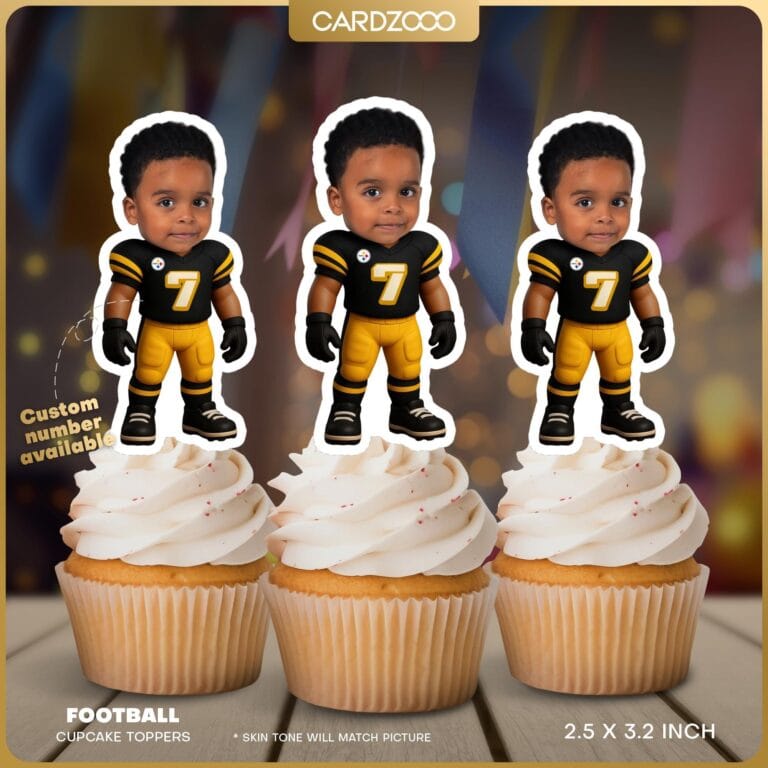 Pittsburgh Steelers Personalized Face Cupcake Toppers