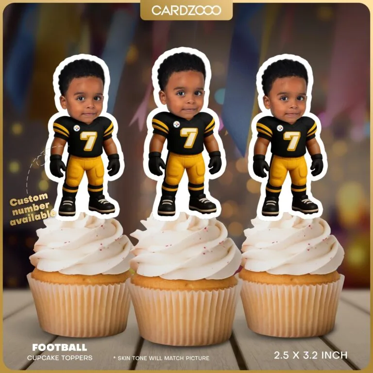 Pittsburgh Steelers Personalized Face Cupcake Toppers