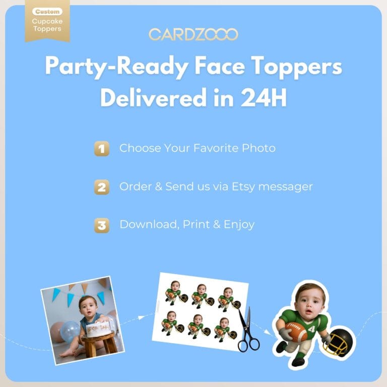 Philadelphia Eagles Personalized Face Cupcake Toppers - Image 3