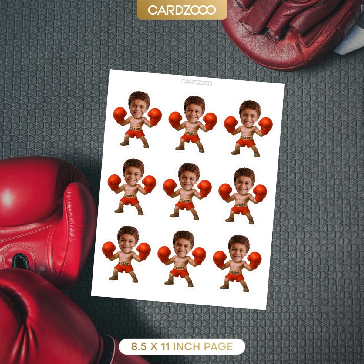 Boxing Custom Face Cupcake Toppers - Image 2