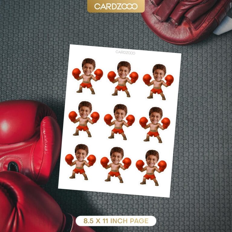 Boxing Custom Face Cupcake Toppers - Image 2