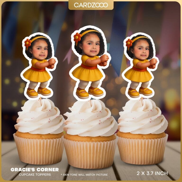 Gracie's Corner Personalized Face Cupcake Toppers