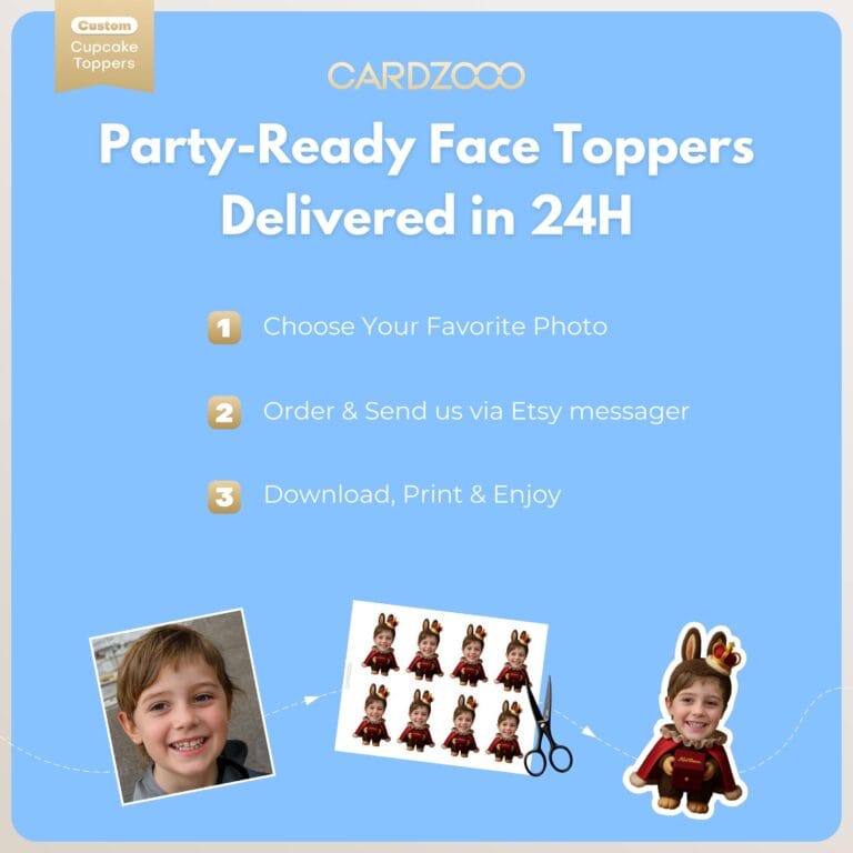 Labubu Checkmate King Custom Face Cupcake Toppers - Image 3