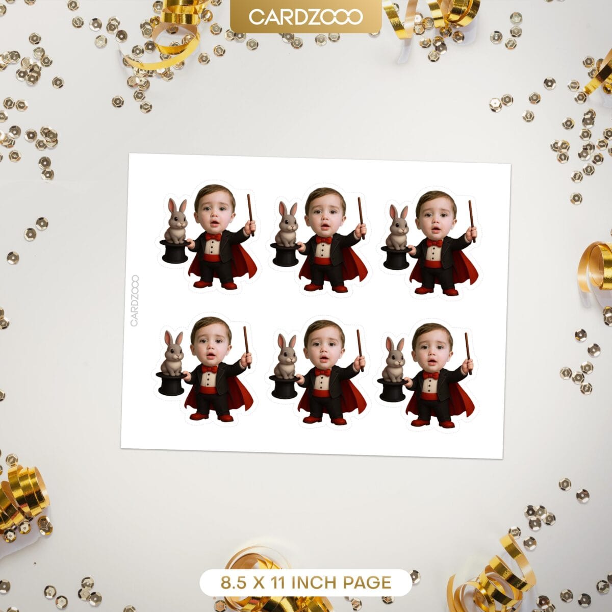 Magician Custom Face Cupcake Toppers - Image 2