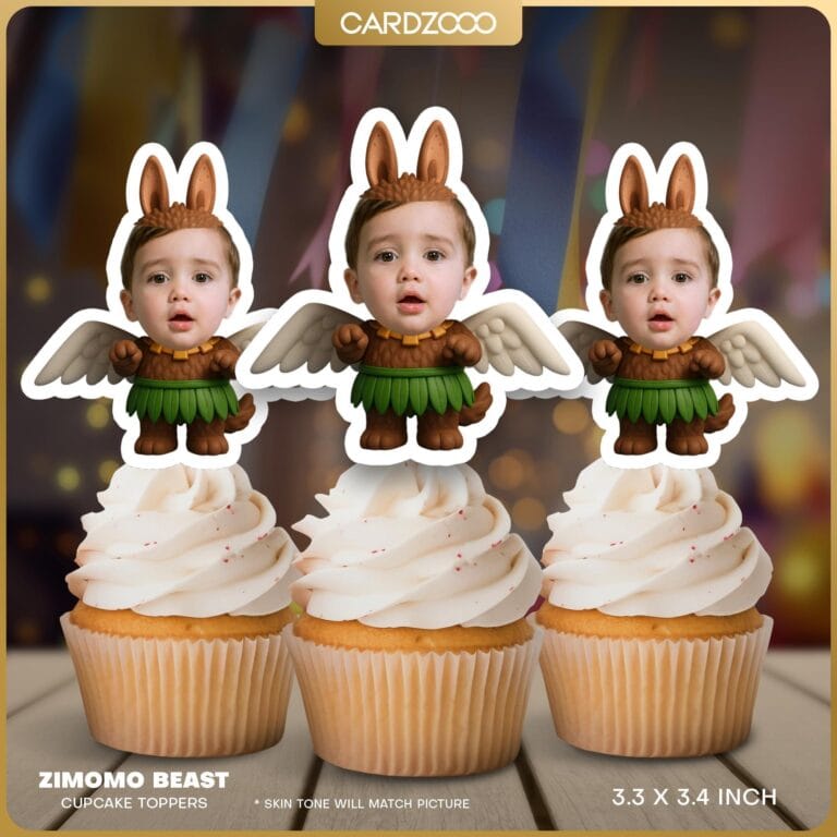 Zimomo Beast Custom Face Cupcake Toppers