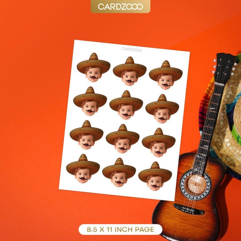 Fiesta Sombrero Custom Face Cupcake Toppers - Image 2