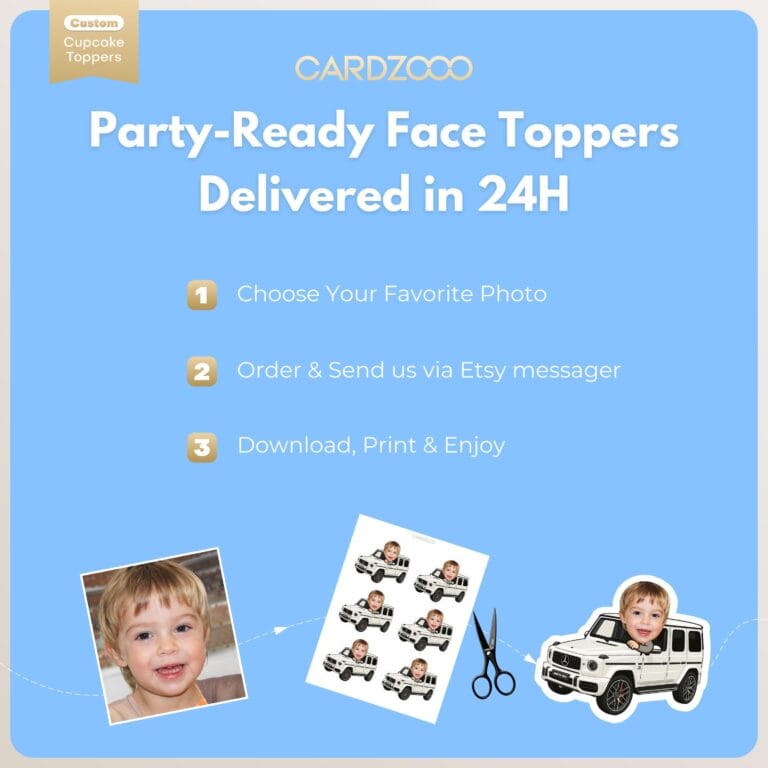 Mercedes AMG G-Class Custom Face Cupcake Toppers - Image 3