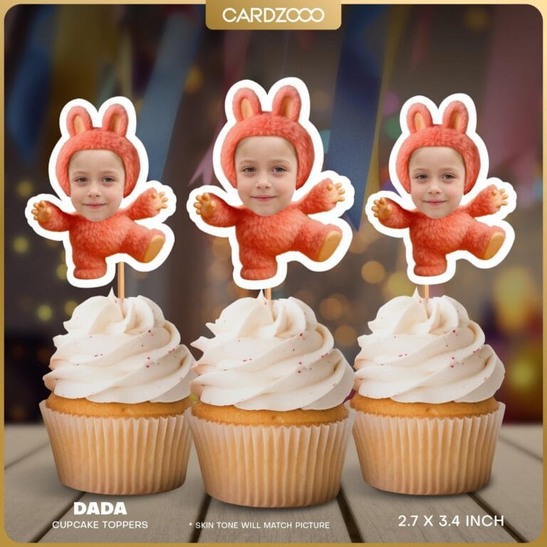 Dada Custom Face Cupcake Toppers