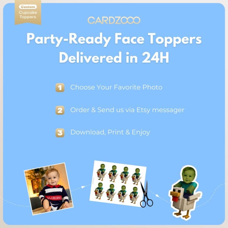 Creeper Custom Face Cupcake Toppers - Image 3