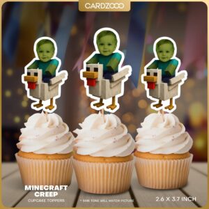 Creeper Custom Face Cupcake Toppers
