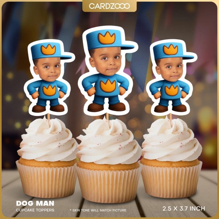 Bark Knight Custom Face Cupcake Toppers
