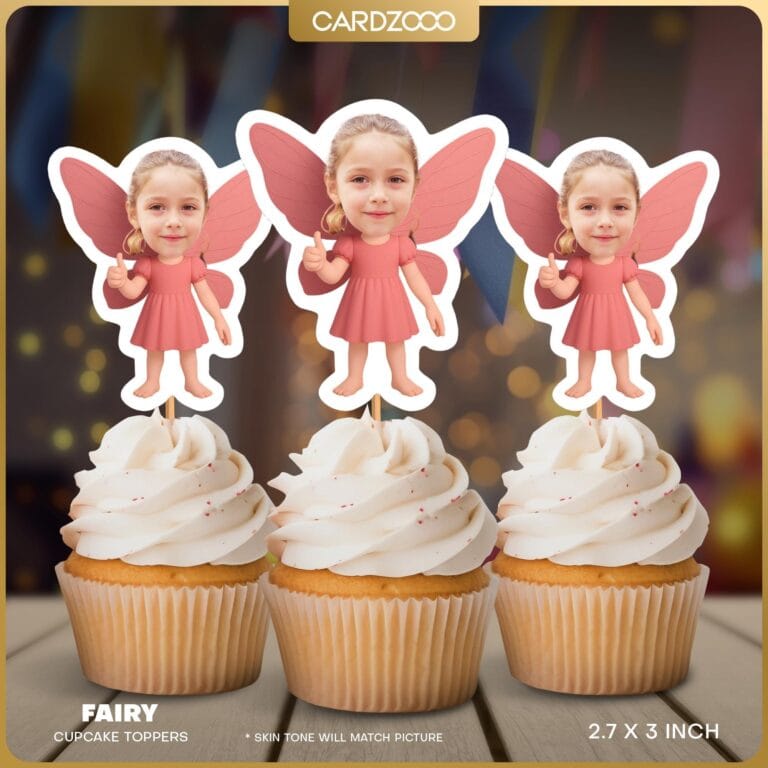 Fairy Custom Face Cupcake Toppers