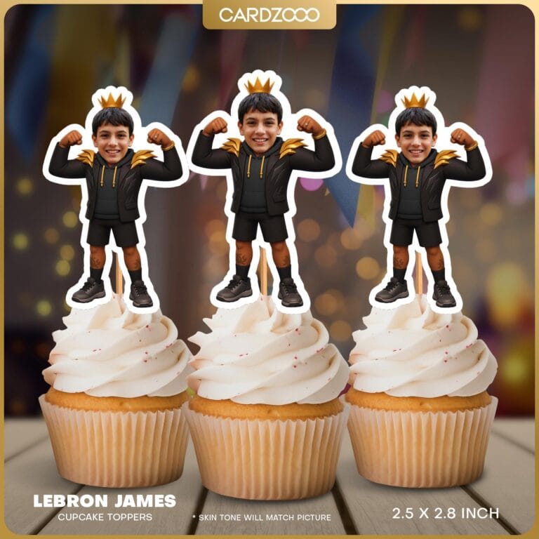 LeBron James Custom Face Cupcake Toppers