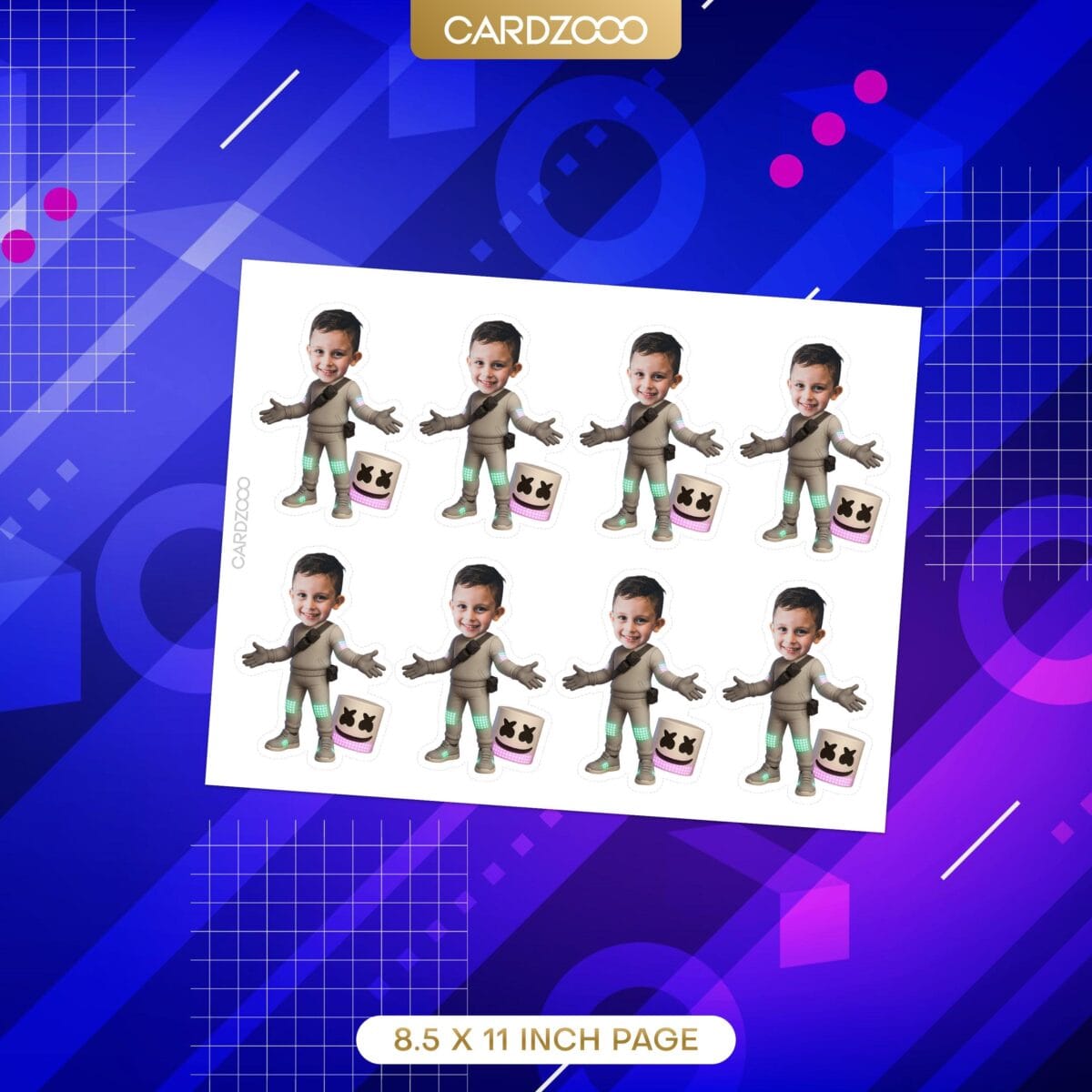 Marshmello Custom Face Cupcake Toppers - Image 2