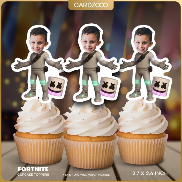 Marshmello Custom Face Cupcake Toppers