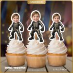 Skull Trooper Custom Face Cupcake Toppers