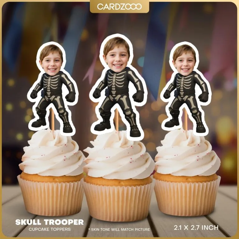 Skull Trooper Custom Face Cupcake Toppers